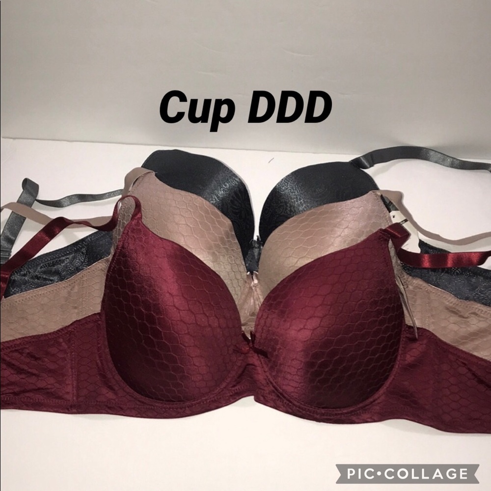 Bundle 3 pieces Bra Cup DDD  Light Padded 3 Hooks